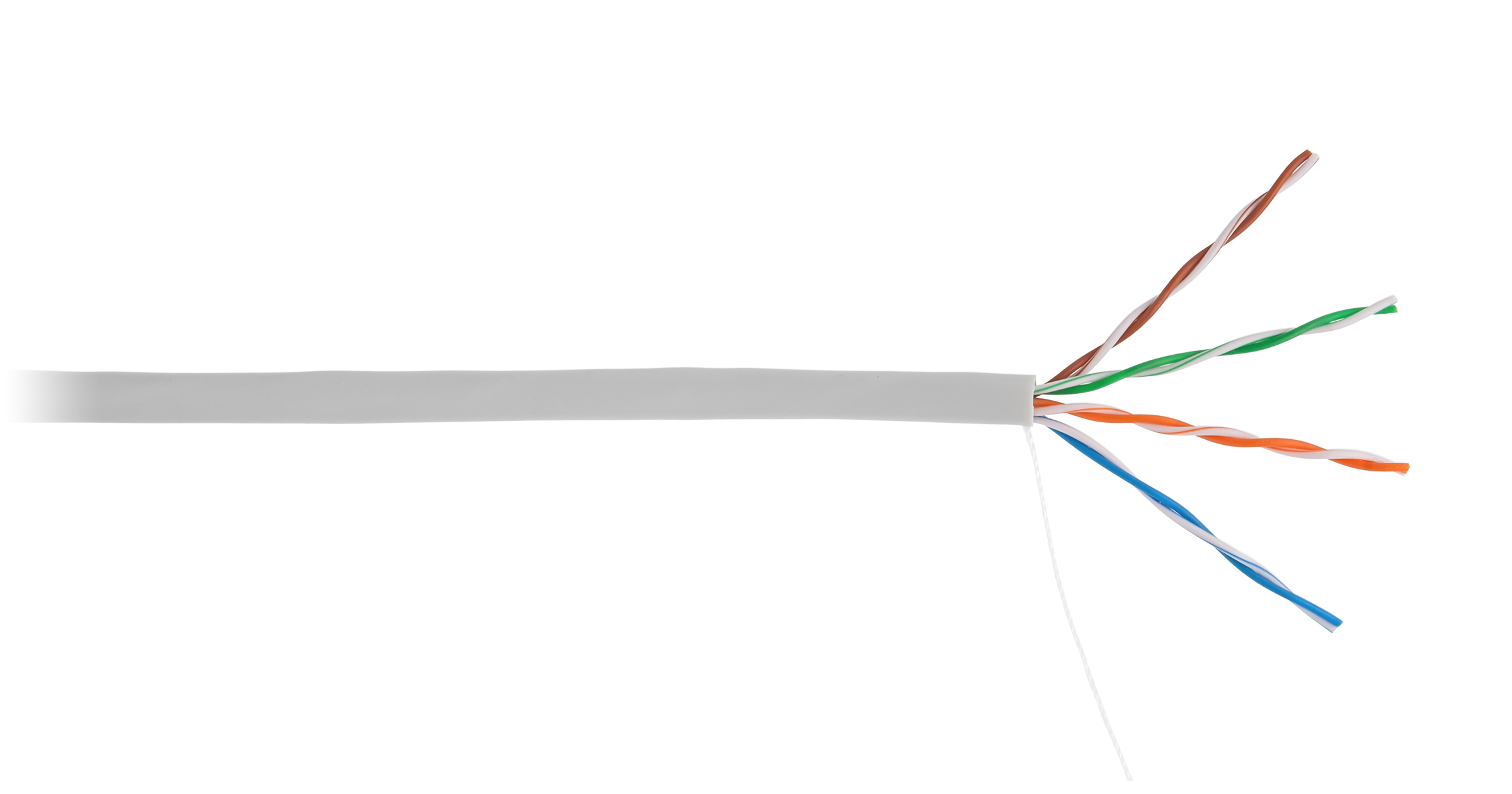 Кабель витая пара Netlan U/UTP 4 пары, Кат.5e, CCA, PVC, 305м, серый